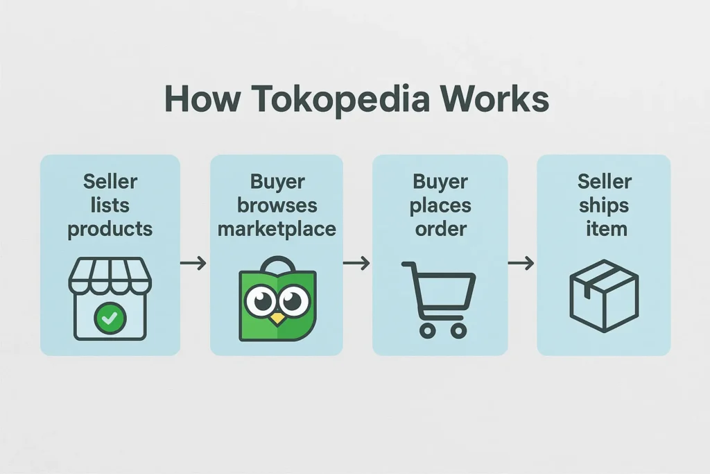 how tokopedia works flowchart diagram
