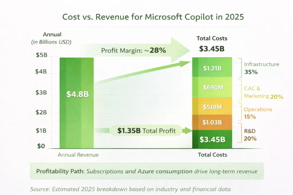 Cost vs Revenue visualization Microsoft