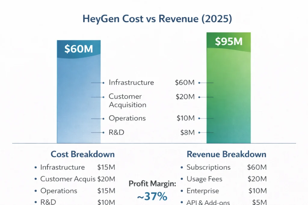 Cost vs Revenue visualization heygen