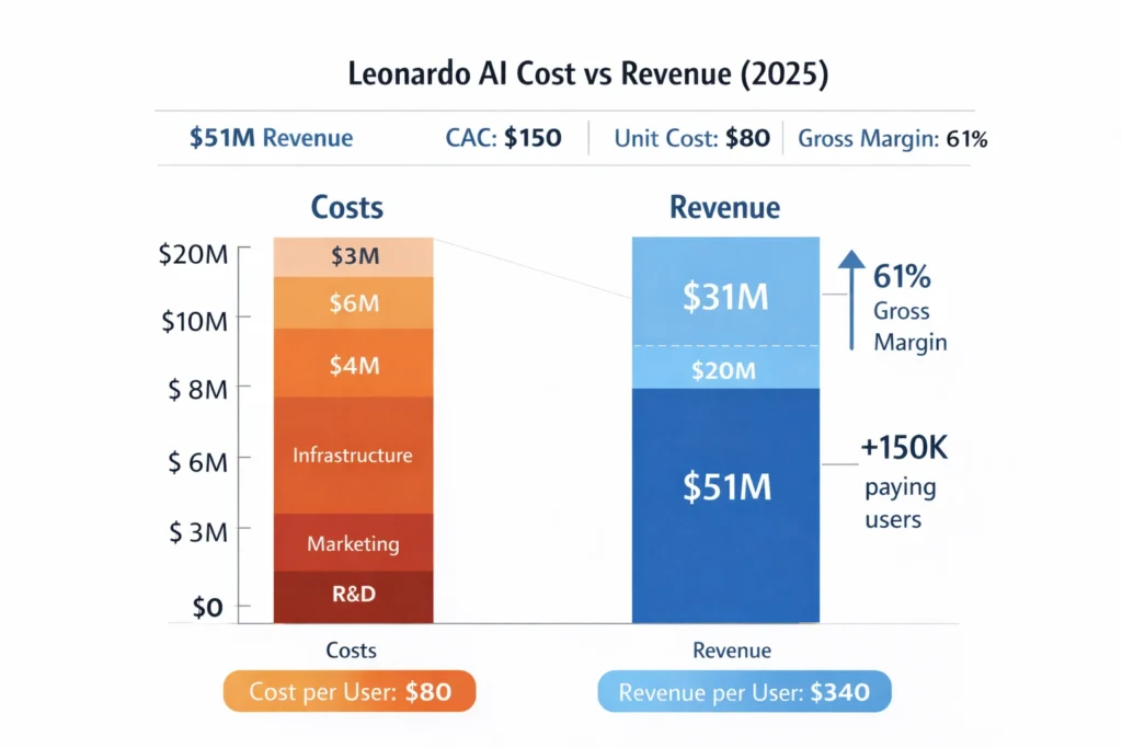 Cost vs Revenue visualization leonardo