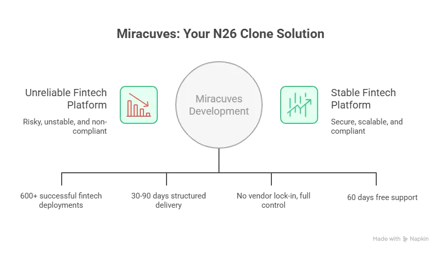 Why choose Miracuves for N26 clone development with secure digital banking architecture