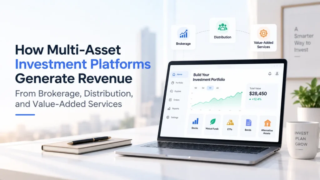 Multi-asset investment platforms generate revenue through brokerage, product distribution, and value-added financial services.