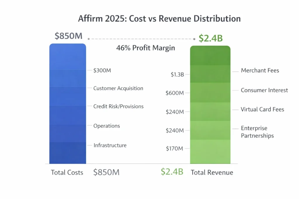 Cost vs Revenue visualization Affrim