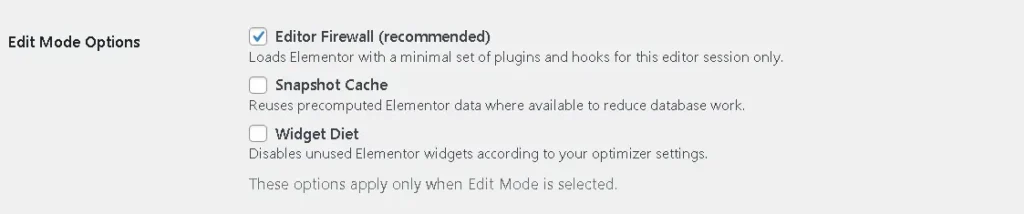 Editor Firewall Screen