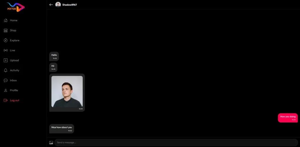 TikTok Clone 43 Chat