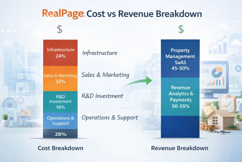 Cost vs Revenue breakdown realpage