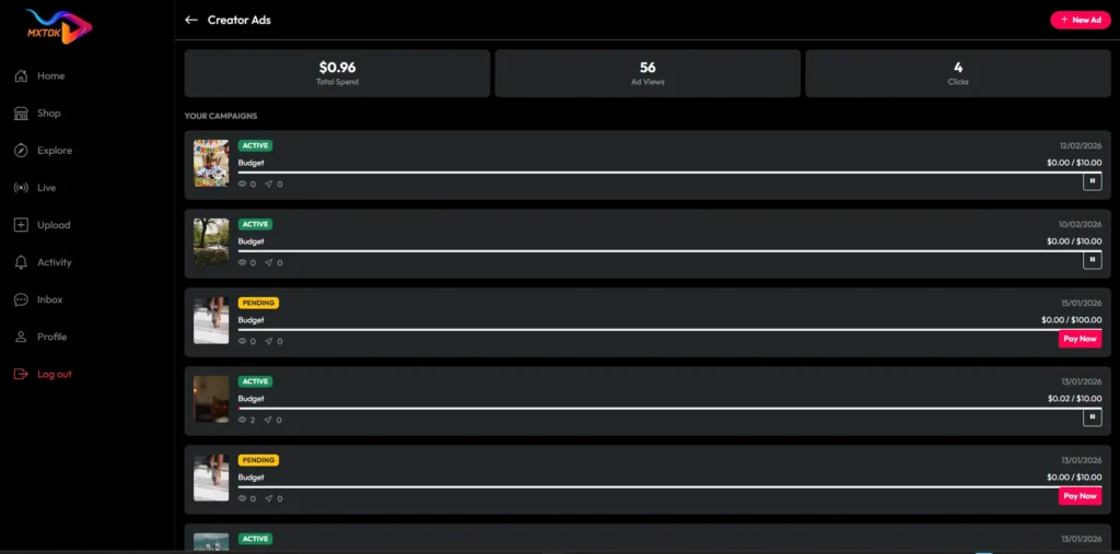 TikTok Clone 41 CreatorsAds