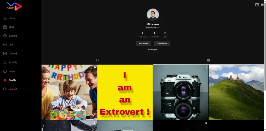 TikTok Clone 37 Profile