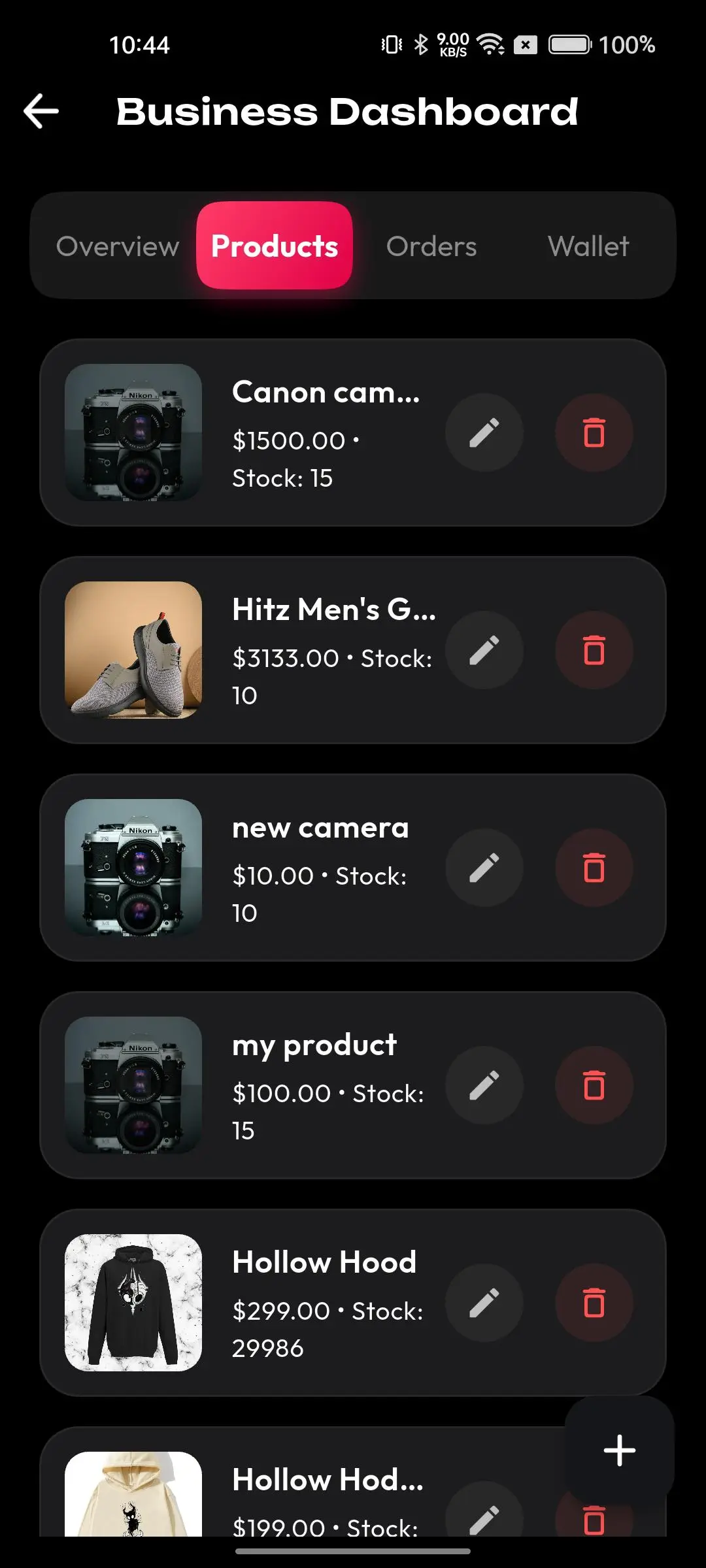 TikTok Clone 20 business dashboard