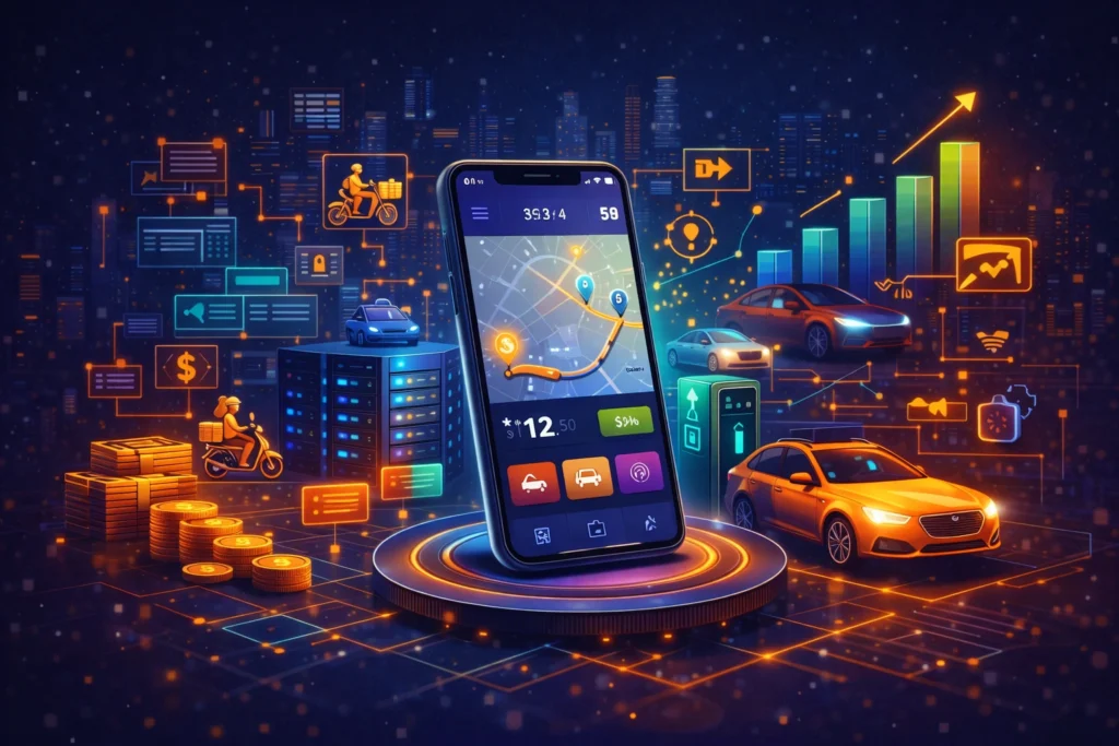 DiDi Clone Ride-Hailing Platform Business Model Illustration