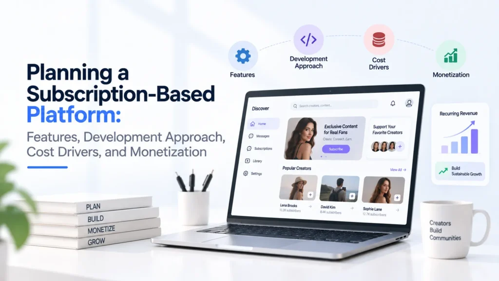 Planning a Subscription-Based Platform by evaluating features, development approach, cost drivers, and monetization.