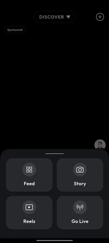 TikTok Clone 14 create options bottomsheet