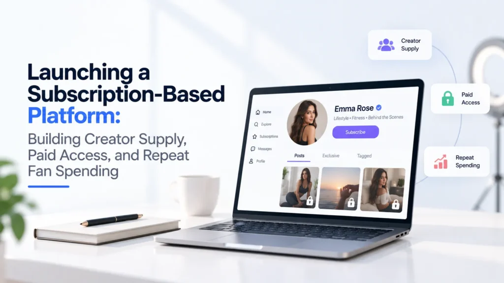 Launching a Subscription-Based Platform by building creator supply, paid access, and repeat fan spending.