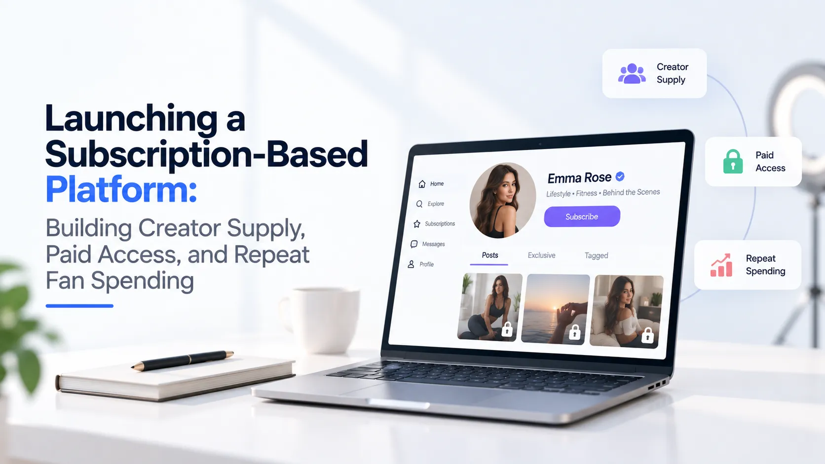 Launching a Subscription-Based Platform by building creator supply, paid access, and repeat fan spending.