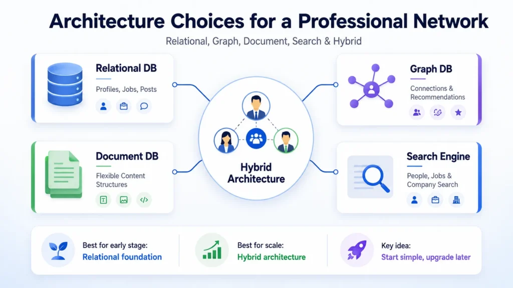 Architecture Choices for a Professional Networking Platform
