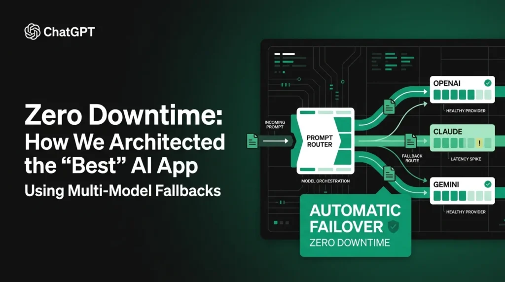Multi-model fallback architecture routing AI prompts between OpenAI, Claude, and Gemini