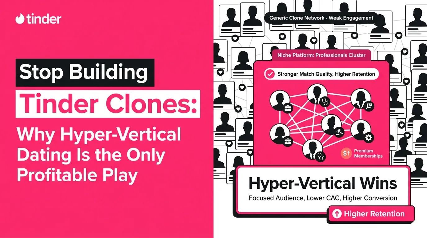 Founder comparing a mass-market dating app with a gated hyper-vertical dating community