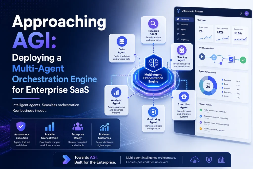 Multi-agent orchestration engine for enterprise SaaS with Researcher, Critic, Coder, and Reviewer AI agents