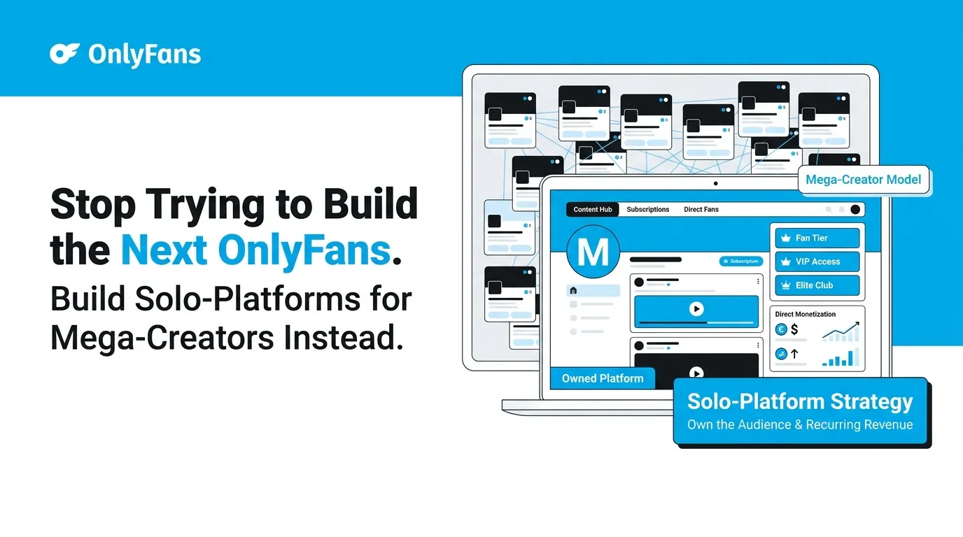 Solo creator platform model for mega creators and influencer-owned apps