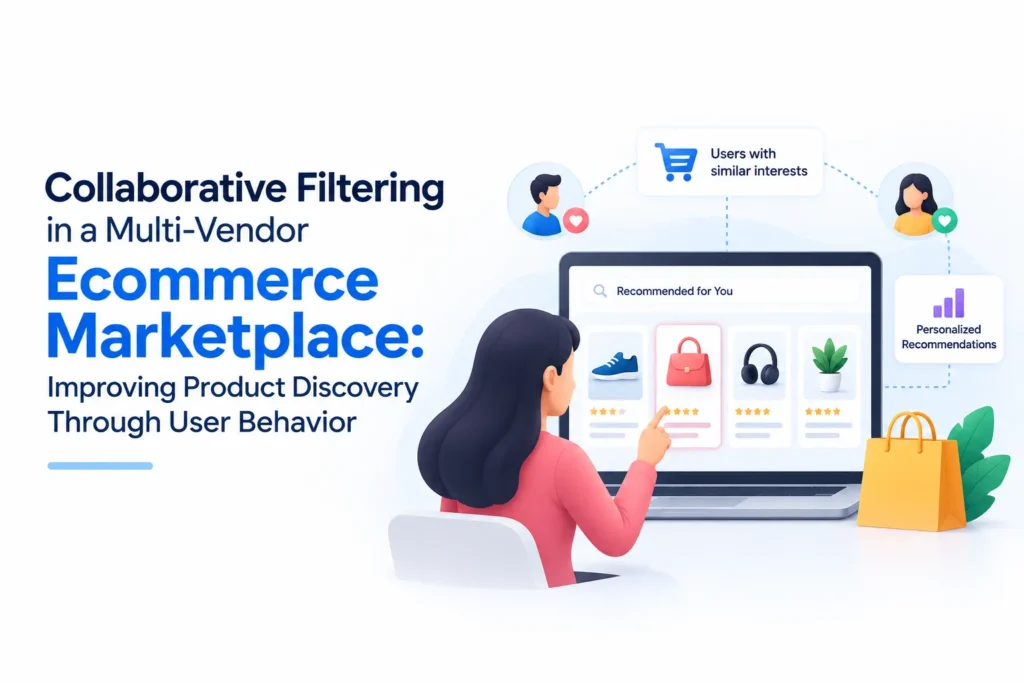 Collaborative filtering in a multi-vendor ecommerce marketplace using user behavior for personalized product recommendations
