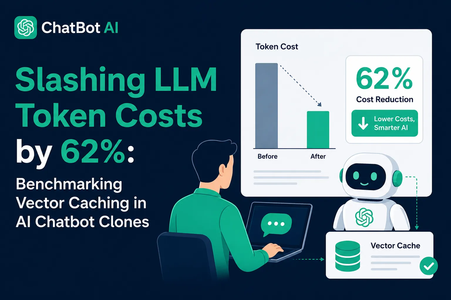 Vector caching in AI chatbot clones reducing LLM token costs by 62 percent