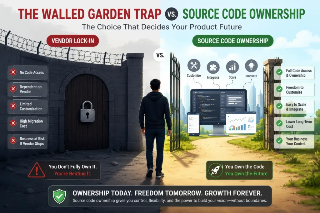 Walled garden trap vs source code ownership in app development