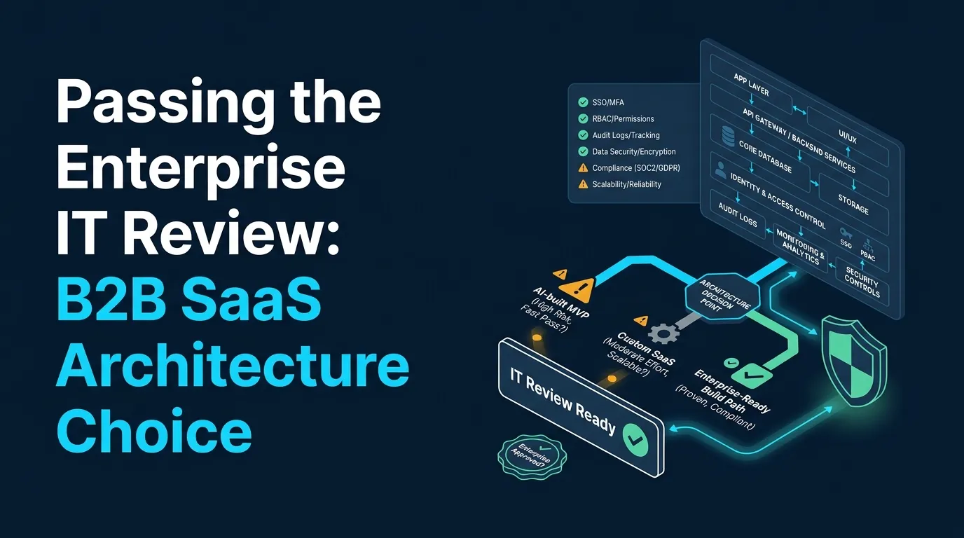B2B SaaS architecture framework for passing enterprise IT review with RBAC, data isolation, and API audit trails