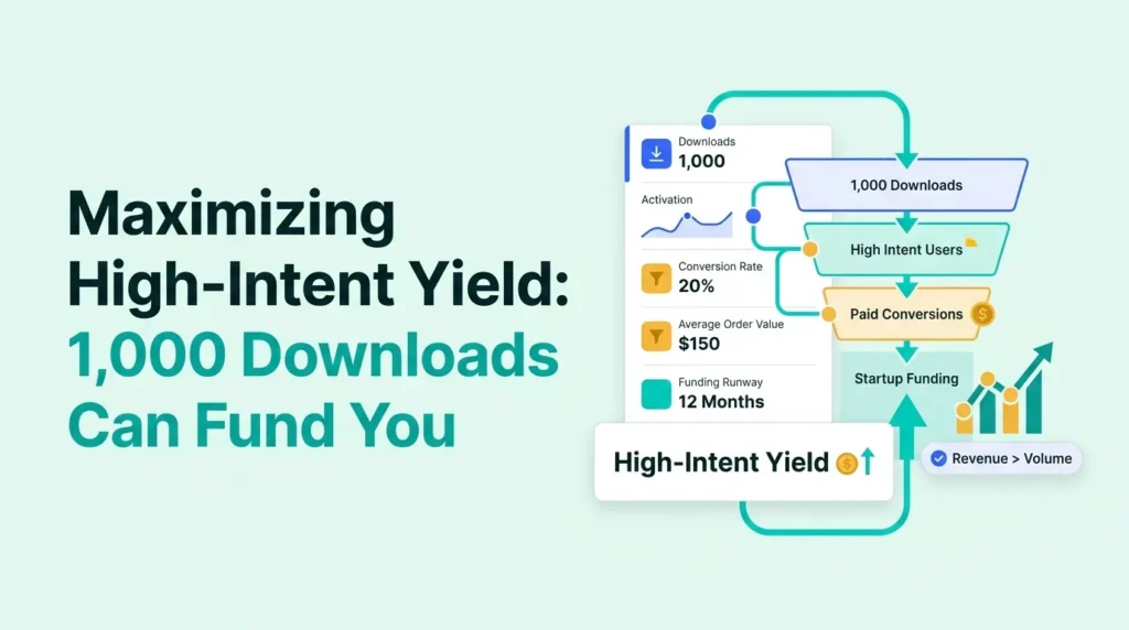 How much can a 1000 downloads app make with B2B subscription revenue model