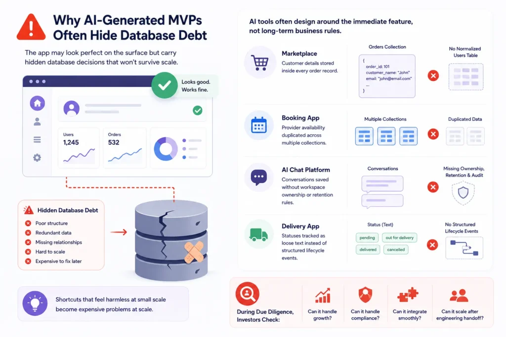 Why AI Generated MVPs Hide Database Debt