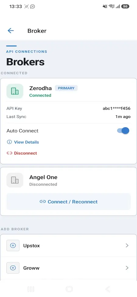 Zerodha Clone 24 Zerodha Clone Mobile App Screen 15