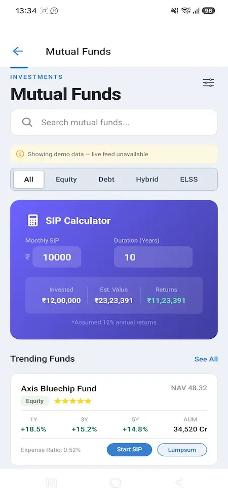 Zerodha Clone 19 Zerodha Clone Mobile App Screen 20