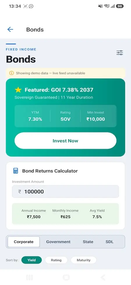 Zerodha Clone 17 Zerodha Clone Mobile App Screen 22