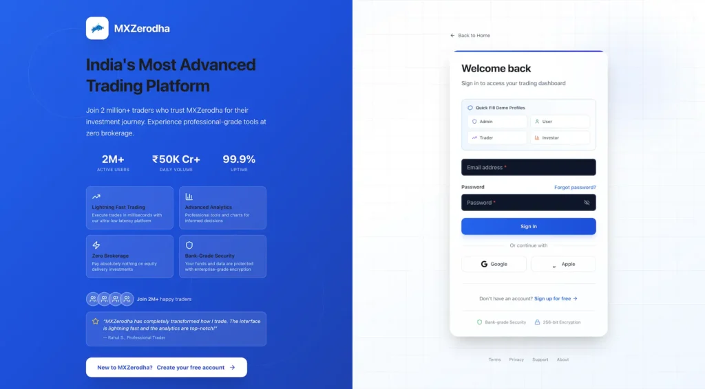 Zerodha Clone 58 Zerodha Clone User Trader Investor Web 1