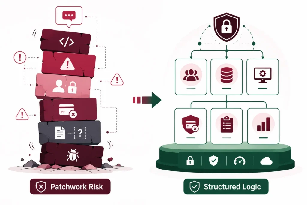 Security Showdown: AI-Prompted Syntax vs. Pre-Compiled Clone Logic 2 AI-generated app security debt caused by fragmented prompts and patchwork code