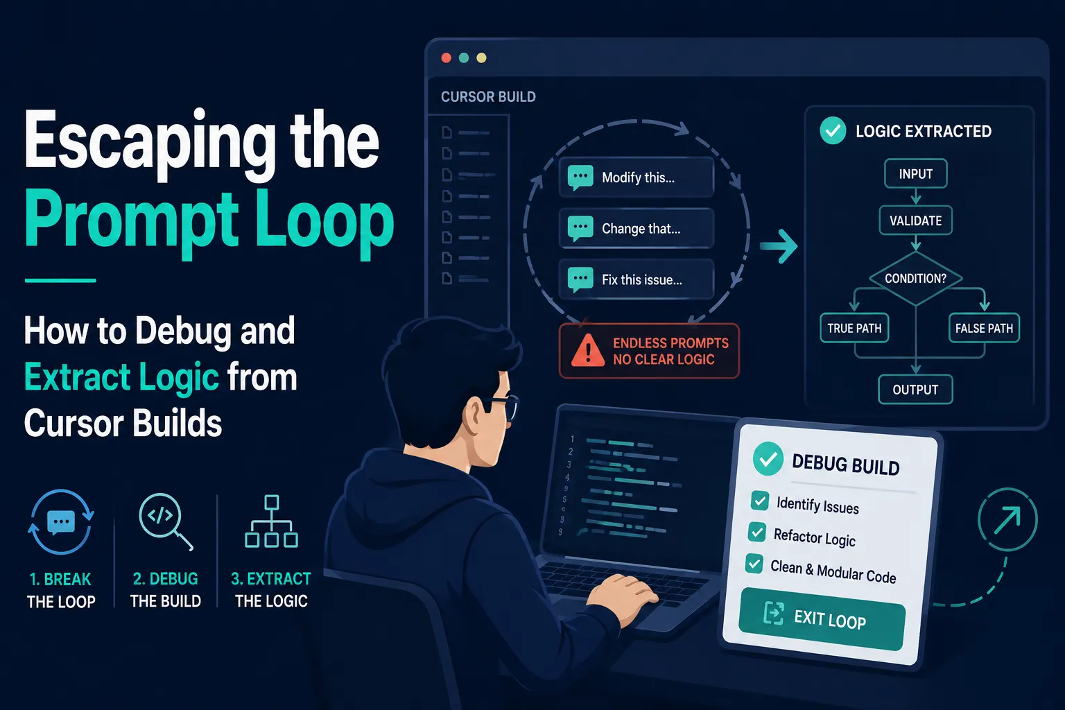 Founder debugging a broken Cursor AI build and migrating business logic into a stable Miracuves clone app architecture