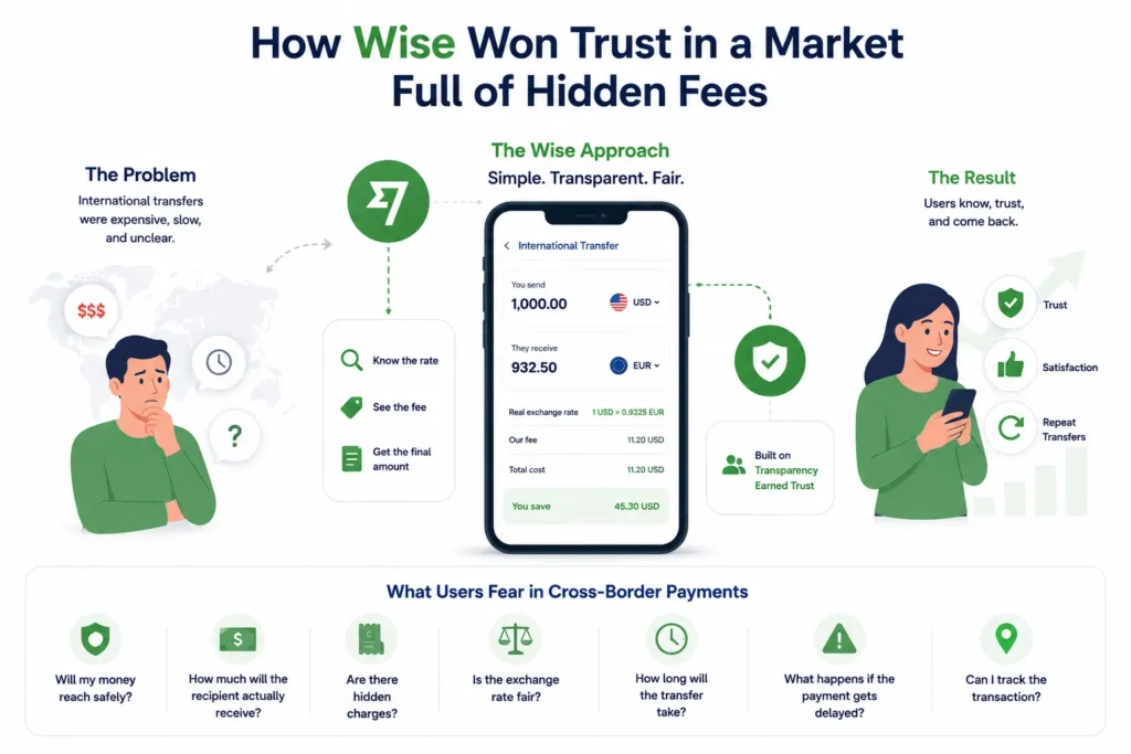 How Wise built customer trust with transparent pricing, real exchange rates, and hidden fee-free international money transfers