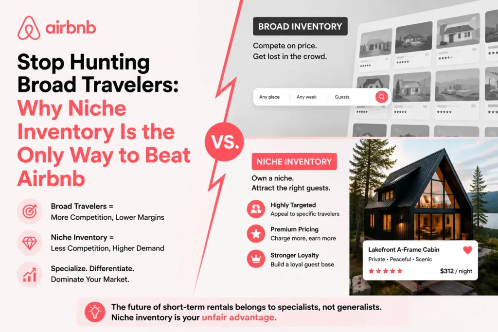 Founder strategy for building a niche vacation rental marketplace instead of a broad Airbnb competitor