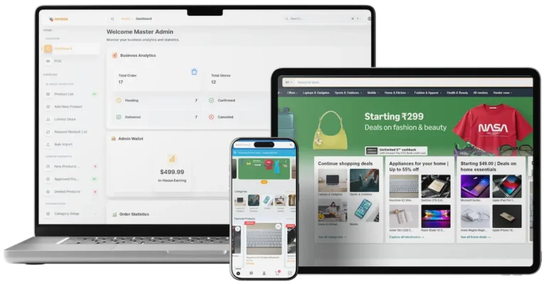 Amazon Clone Platform Across Storefront, Seller, and Admin Interfaces