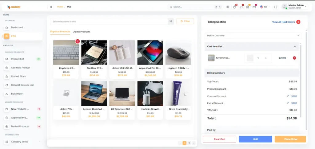 Amazon Clone Admin Product Management