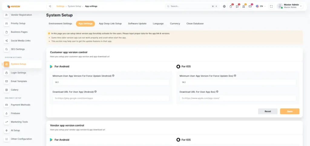 Amazon Clone Admin System Configuration