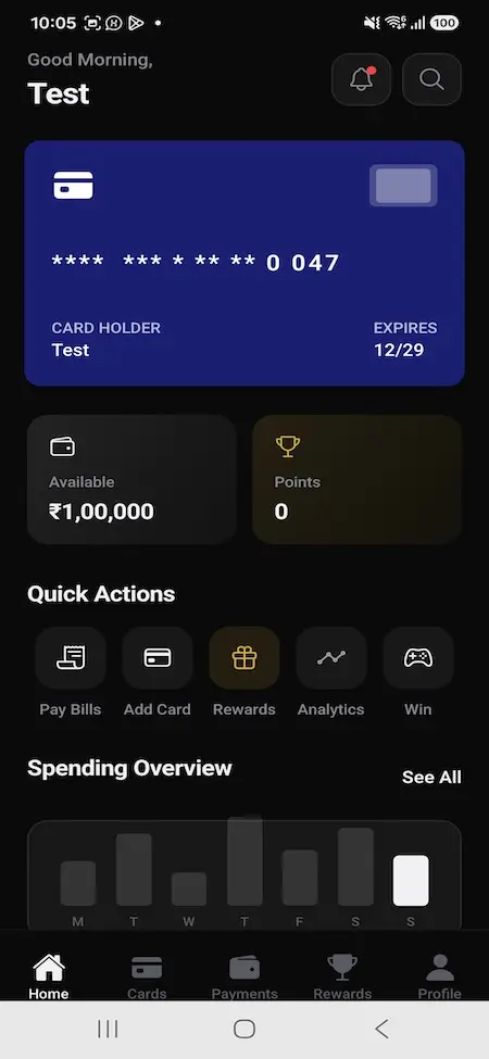Cred Clone Mobile Financial Dashboard