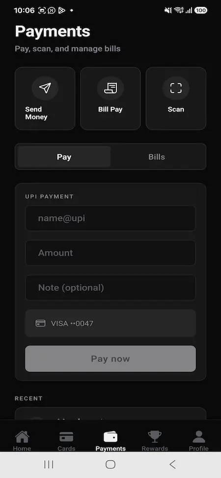 Cred Clone Mobile Bill Payment
