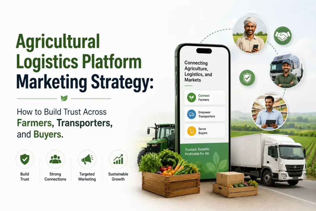 agricultural logistics marketing strategy for building trust across farmers, transporters, and buyers.