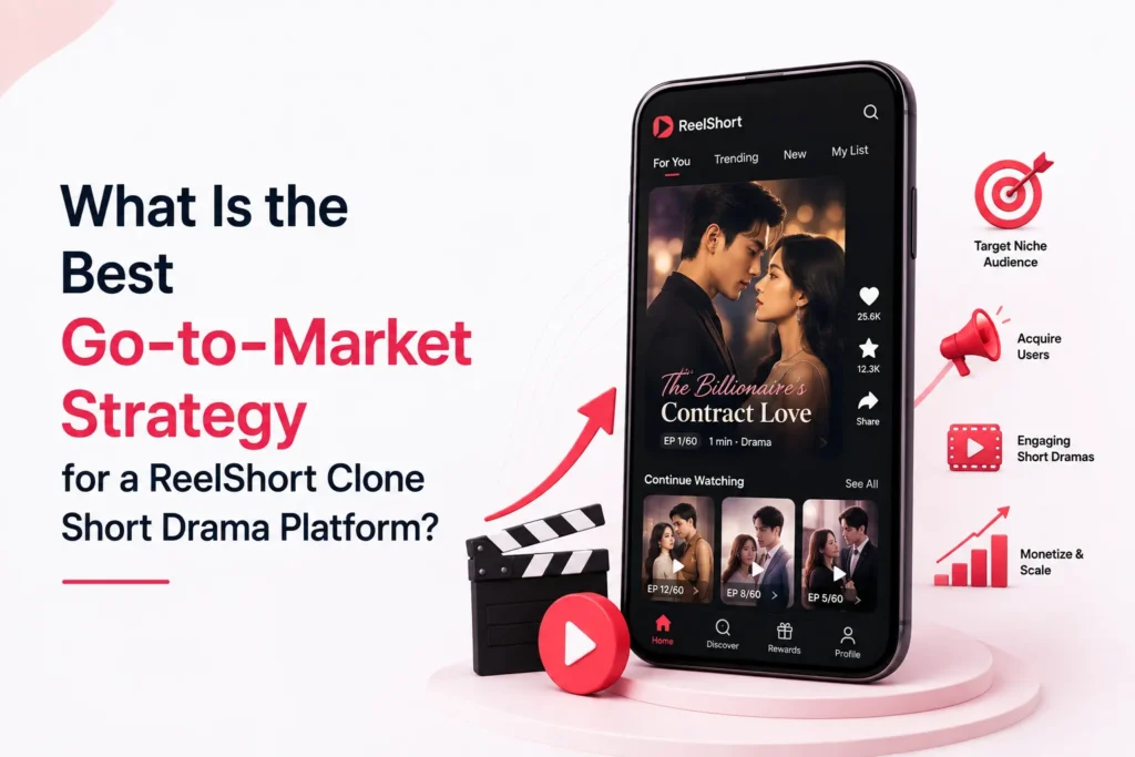 Best ReelShort clone go-to-market strategy clone short drama platform focused on niche targeting, user acquisition, engagement, monetization, and scaling
