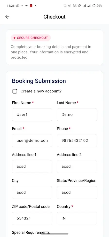 9flats Clone 22 checkout screen