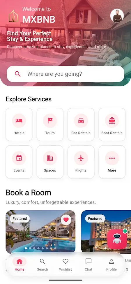9flats Clone 21 home screen