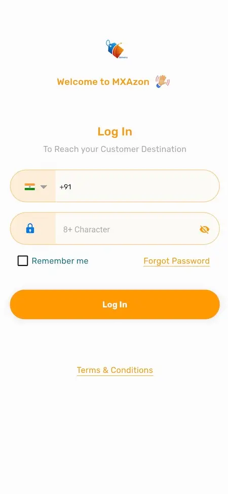 Amazon Clone Delivery Staff Sign-In