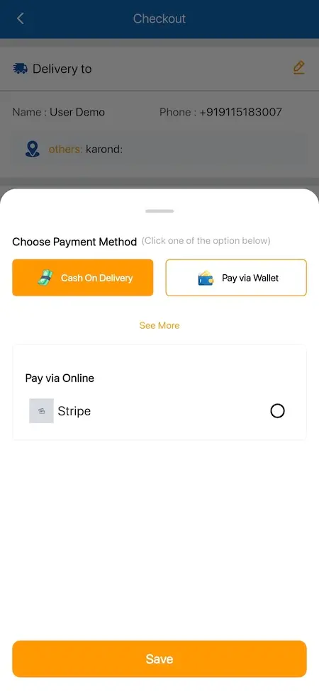 Amazon Clone Mobile Payment Method Selection