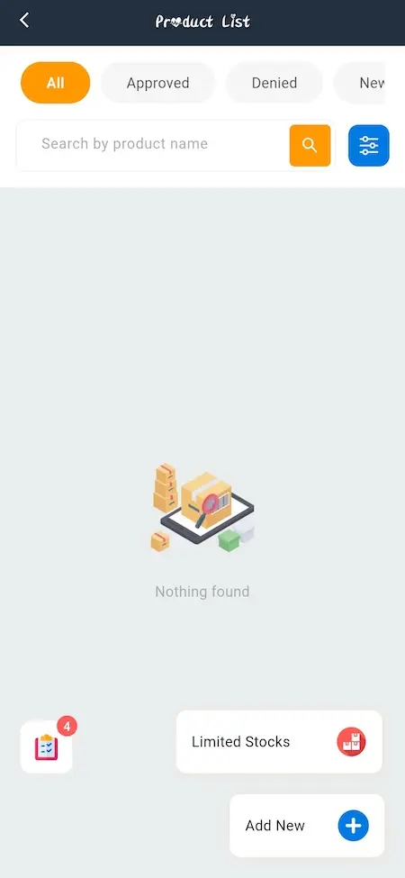 Amazon Clone Seller Mobile Product List