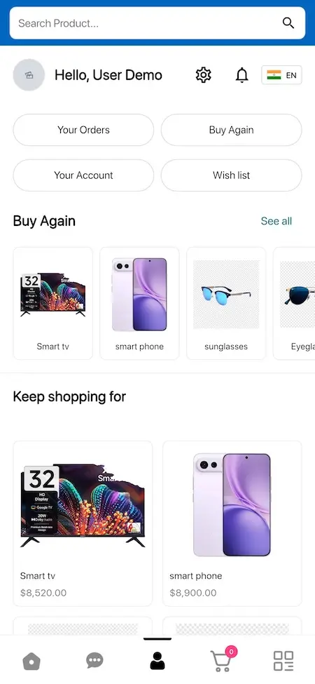 Amazon Clone Customer Profile and Recommendations